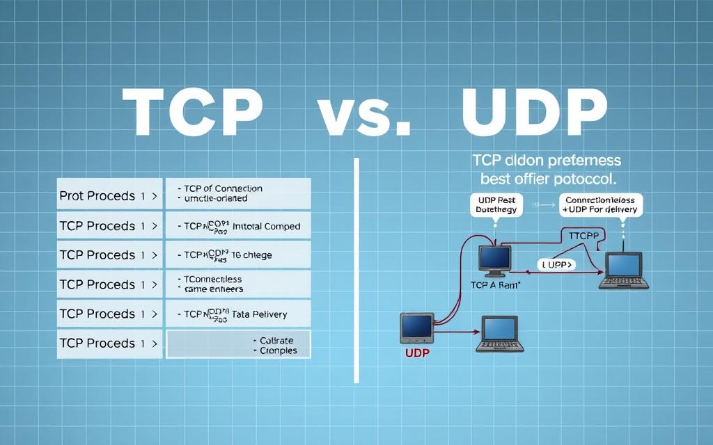 TCP and UDP protocols comparison