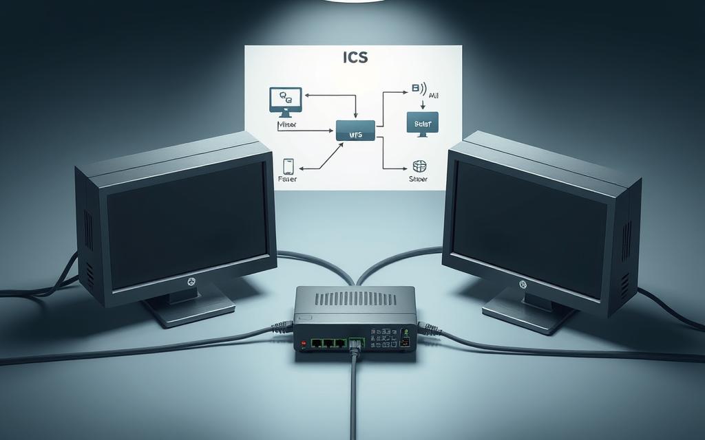 Windows ICS network sharing diagram